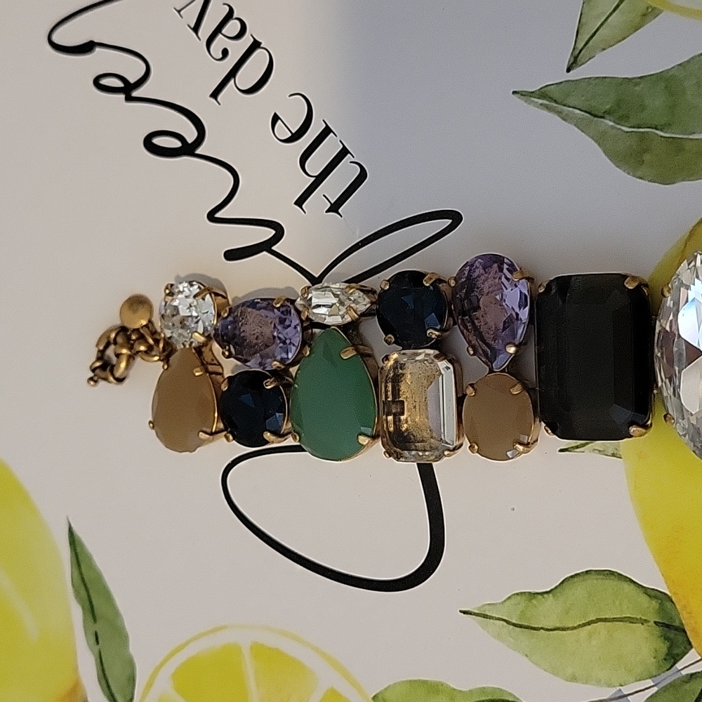 JCrew Multicolor Rhinestone Bracelet - Picture 2 of 6